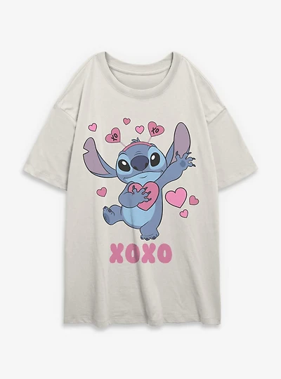 Disney Lilo & Stitch Xoxo Womens Oversized T-Shirt