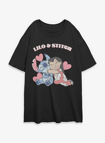 Disney Lilo & Stitch Cuddles Womens Oversized T-Shirt