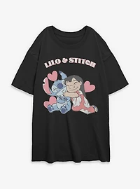 Disney Lilo & Stitch Cuddles Womens Oversized T-Shirt