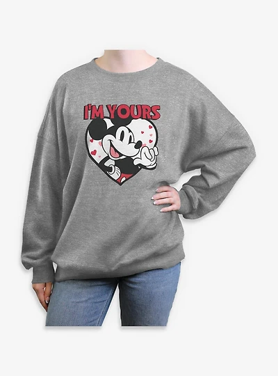 Disney Mickey Mouse I'm Yours Womens Oversized Sweatshirt