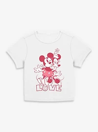 Disney Mickey Mouse & Minnie Kiss Love Womens Baby T-Shirt