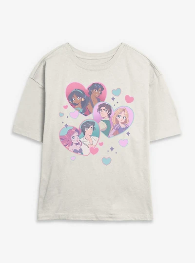 Disney Princesses Manga Love Womens Skimmer T-Shirt