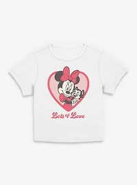 Disney Minnie Mouse Heart Love Womens Baby T-Shirt