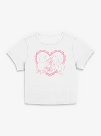 Disney Winnie The Pooh & Eeyore Heart For Womens Baby T-Shirt