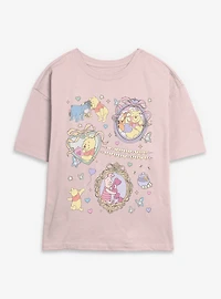 Disney Winnie The Pooh Friendship Collage Womens Skimmer T-Shirt