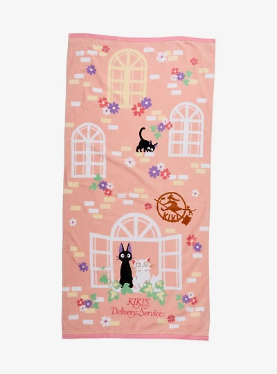 Studio Ghibli® Kiki's Delivery Service Jiji & Lily Bath Towel — BoxLunch Exclusive