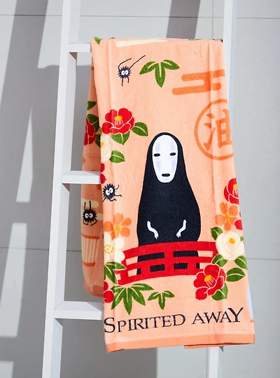Studio Ghibli® Spirited Away No-Face Floral Bath Towel