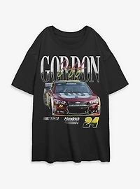 Hendrick Motorsports Gordon Car Script Womens Oversized T-Shirt