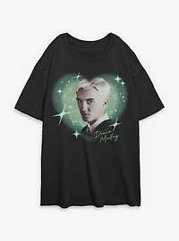 Harry Potter Draco Malfoy Heart Womens Oversized T-Shirt