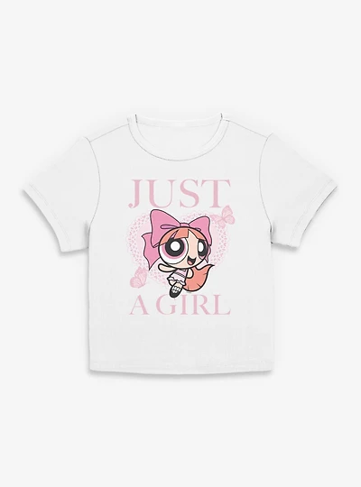 The Powerpuff Girls Blossom Just A Girl Womens Baby Tee