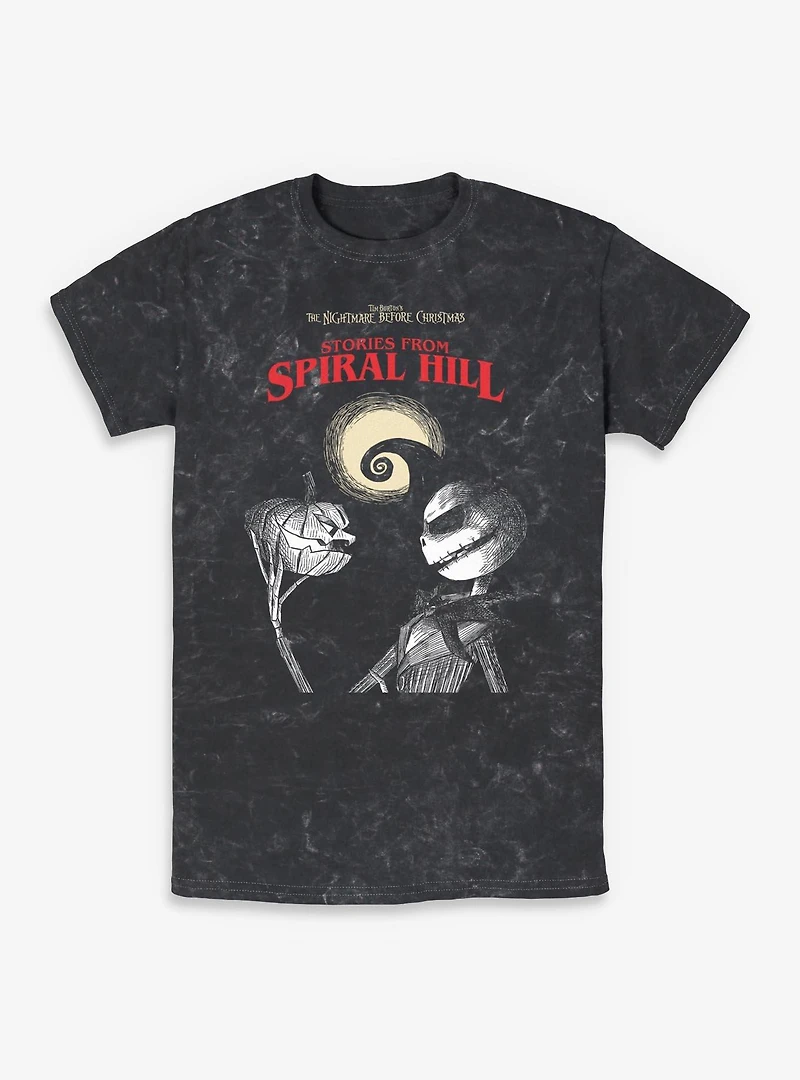 Disney The Nightmare Before Christmas Jack Stories From Spiral Hill Mineral Wash T-Shirt