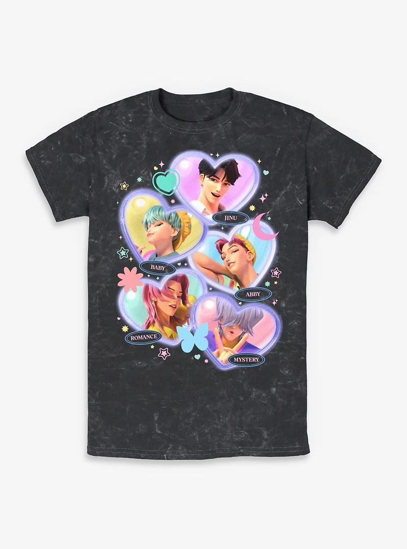 KPop Demon Hunters Saja Boys Soda Pop Mineral Wash T-Shirt