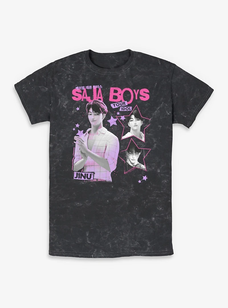 KPop Demon Hunters Jinu Idol Mineral Wash T-Shirt