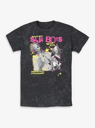KPop Demon Hunters Romance Idol Mineral Wash T-Shirt