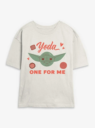 Star Wars Yoda One For Me Womens Skimmer T-Shirt