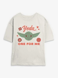 Star Wars Yoda One For Me Womens Skimmer T-Shirt