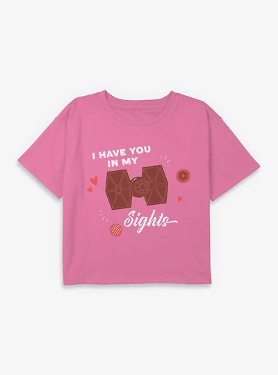 Star Wars I Have You My Sights Youth Girls Boxy Crop T-Shirt