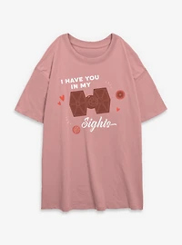 Star Wars I Have You My Sights Womens Oversized T-Shirt