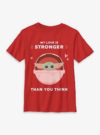 Star Wars The Mandalorian My Love Is Stronger Youth T-Shirt