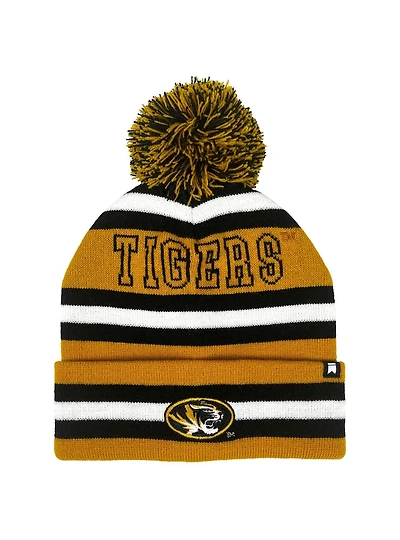 University of Missouri Block Stripes Knit Pom Beanie