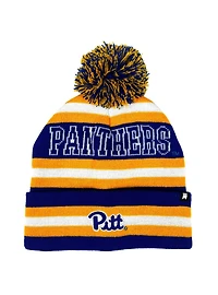 University of Pittsburgh Block Stripes Knit Pom Beanie