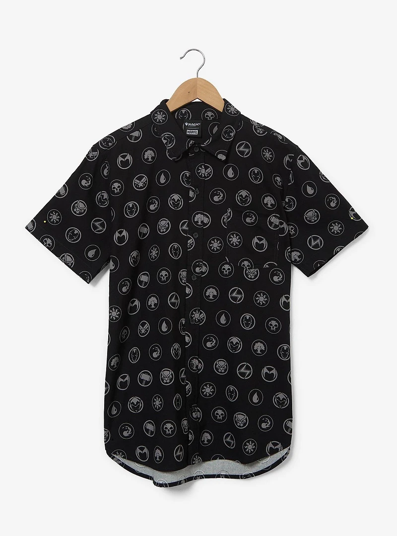 Magic: The Gathering x Marvel Icons Allover Print Woven Button-Up - BoxLunch Exclusive