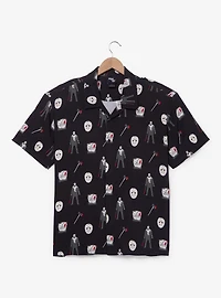 Friday the 13th Allover Print Woven Button-Up — BoxLunch Exclusive