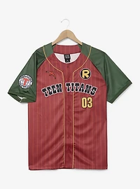 DC Comics Teen Titans Robin Striped Baseball Jersey - BoxLunch Exclusive