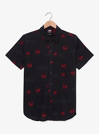 Marvel Spider-Man Miles Morales Mask Allover Print Woven Button-Up — BoxLunch Exclusive