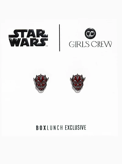 Girls Crew Star Wars Darth Maul Stud Earrings - BoxLunch Exclusive