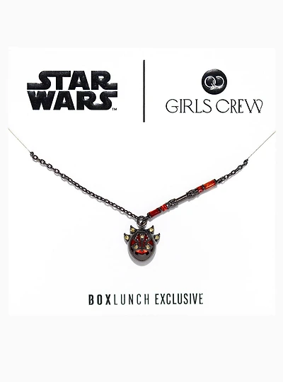 Girls Crew Star Wars Darth Maul Charm Necklace - BoxLunch Exclusive