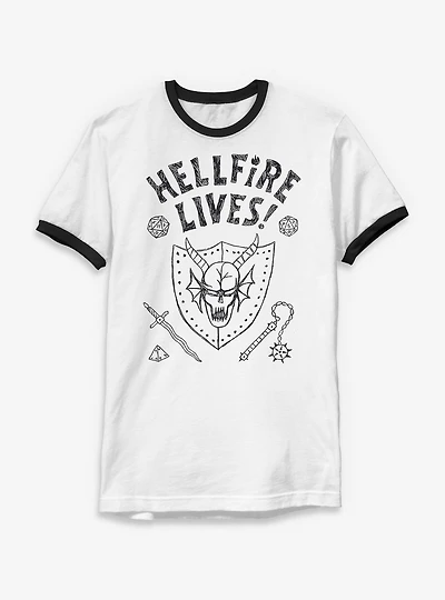 Stranger Things Hellfire Lives Ringer T-Shirt
