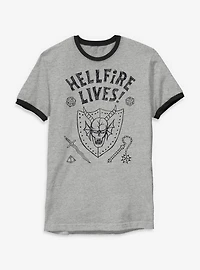 Stranger Things Hellfire Lives Ringer T-Shirt