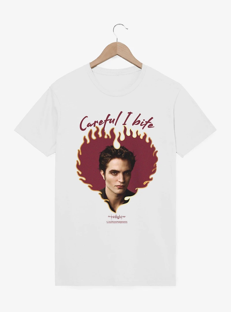 Twilight Edward Heart Careful I Bite T-Shirt