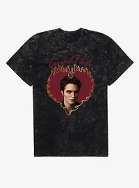 Twilight Edward Heart Careful I Bite Mineral Wash T-Shirt
