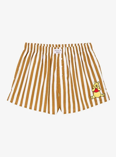 Disney Winnie the Pooh Striped Women's Boxer Shorts - BoxLunch Exclusive