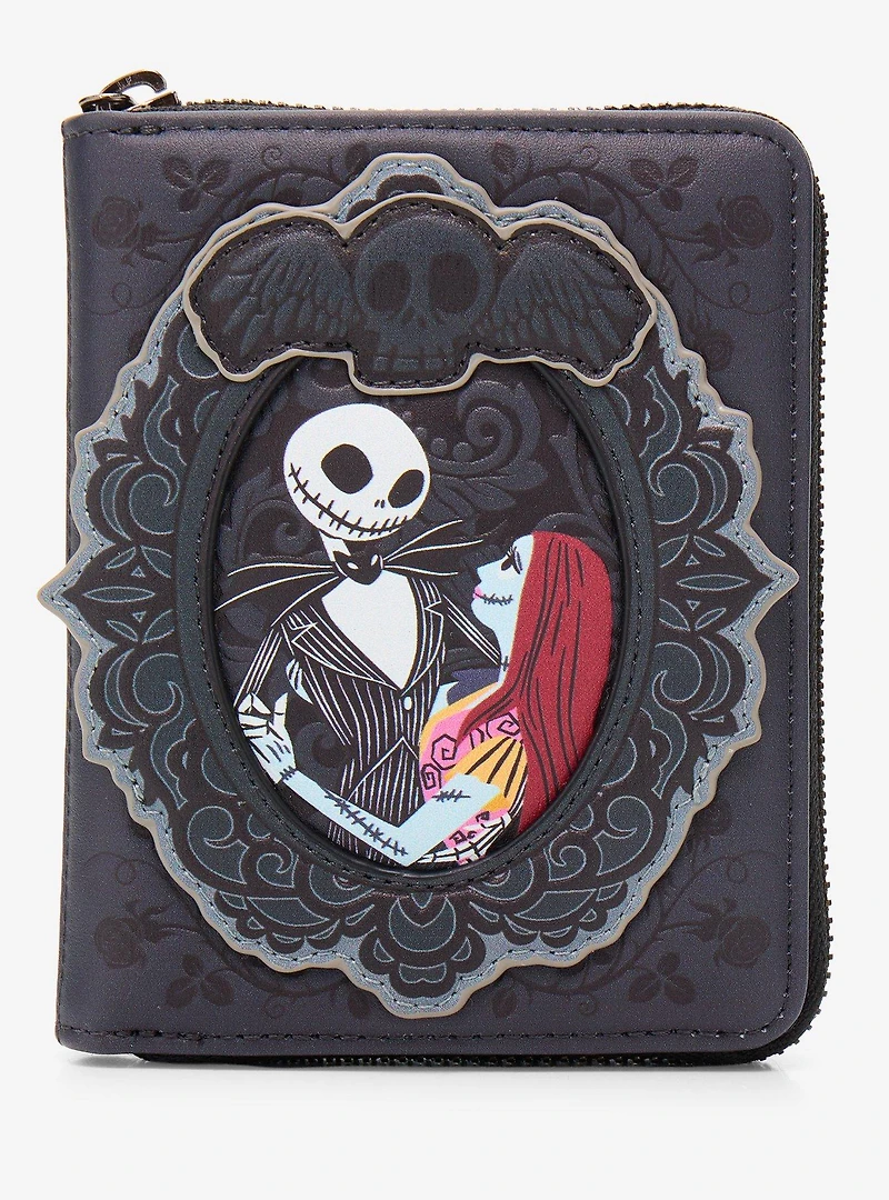 Loungefly Disney The Nightmare Before Christmas Jack and Sally Lovers Portrait Accordion Wallet - BoxLunch Exclusive
