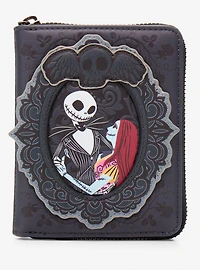 Loungefly Disney The Nightmare Before Christmas Jack and Sally Lovers Portrait Accordion Wallet - BoxLunch Exclusive