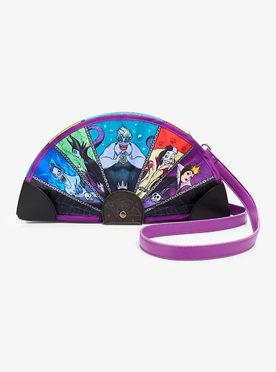 Loungefly Disney Villains Fan Figural Crossbody Bag - BoxLunch Exclusive