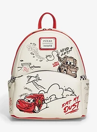 Loungefly Disney Pixar Cars Lightning McQueen & Mater Doodles Mini Backpack - BoxLunch Exclusive
