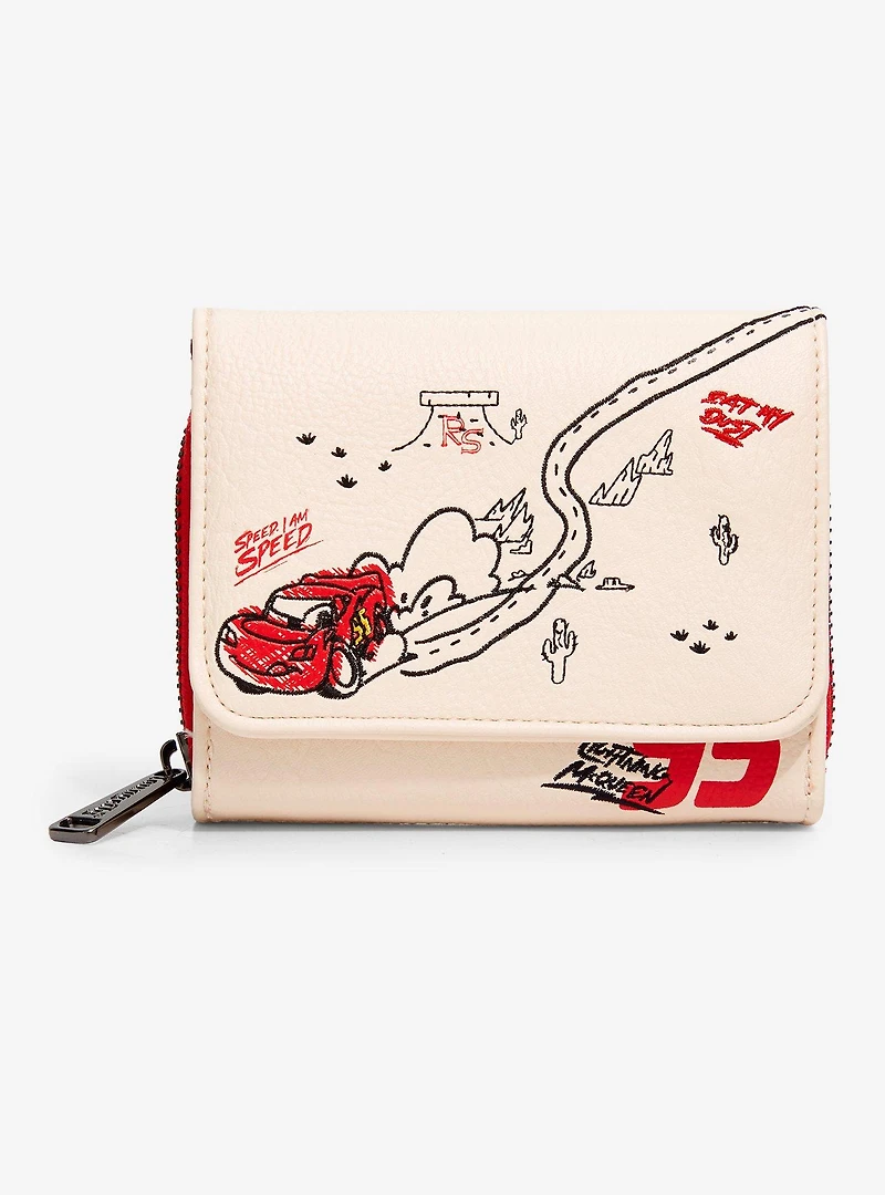 Loungefly Disney Pixar Cars Lightning McQueen & Mater Doodles Wallet - BoxLunch Exclusive