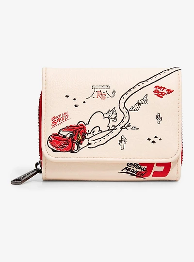 Loungefly Disney Pixar Cars Lightning McQueen & Mater Doodles Wallet - BoxLunch Exclusive