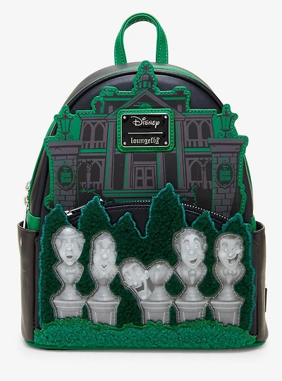 Loungefly Disney The Haunted Mansion Singing Busts Glow-in-the-Dark Lenticular Mini Backpack - BoxLunch Exclusive