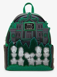 Loungefly Disney The Haunted Mansion Singing Busts Glow-in-the-Dark Lenticular Mini Backpack - BoxLunch Exclusive