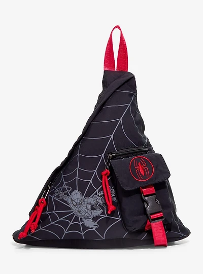 Marvel Spider-Man Web Triangle Sling Bag - BoxLunch Exclusive