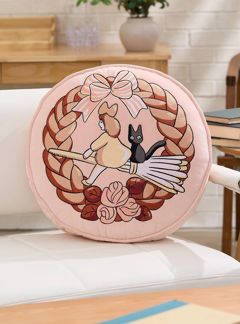 Studio Ghibli® Kiki's Delivery Service Bakery Wreath Round Velvet Pillow - BoxLunch Exclusive