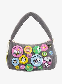 Whatever! Makes You Happy x Peanuts Sherbet Spring Pins & Patches Corduroy Shoulder Crossbody Bag