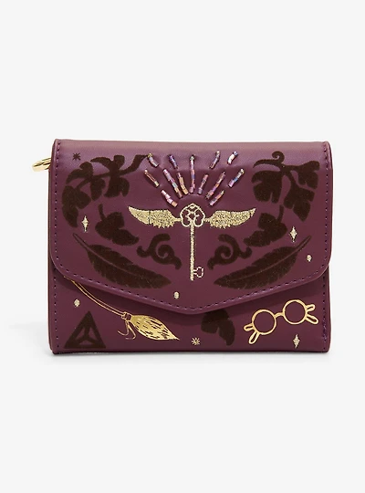 Harry Potter Flocked Icons Beaded Wallet - BoxLunch Exclusive