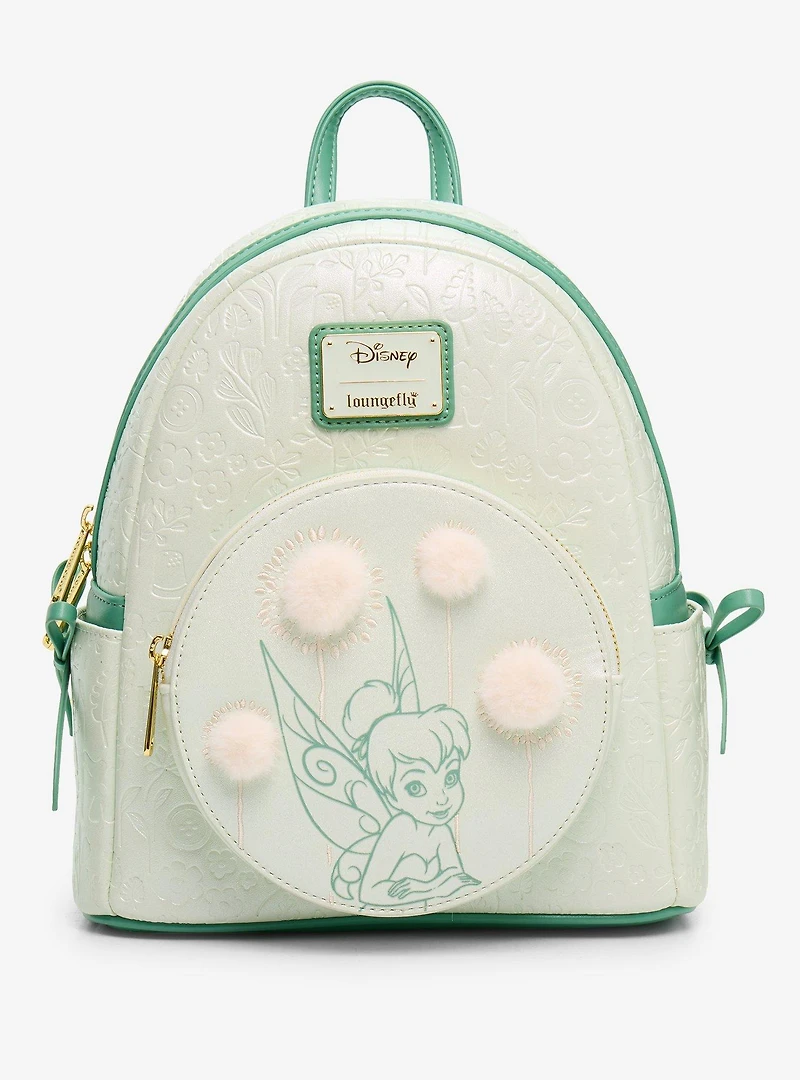 Loungefly Disney Peter Pan Tinker Bell Dandelion Pom Pom Mini Backpack - BoxLunch Exclusive