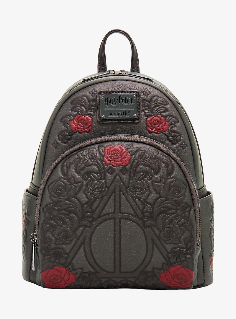 Loungefly Harry Potter The Deathly Hallows Floral Mini Backpack